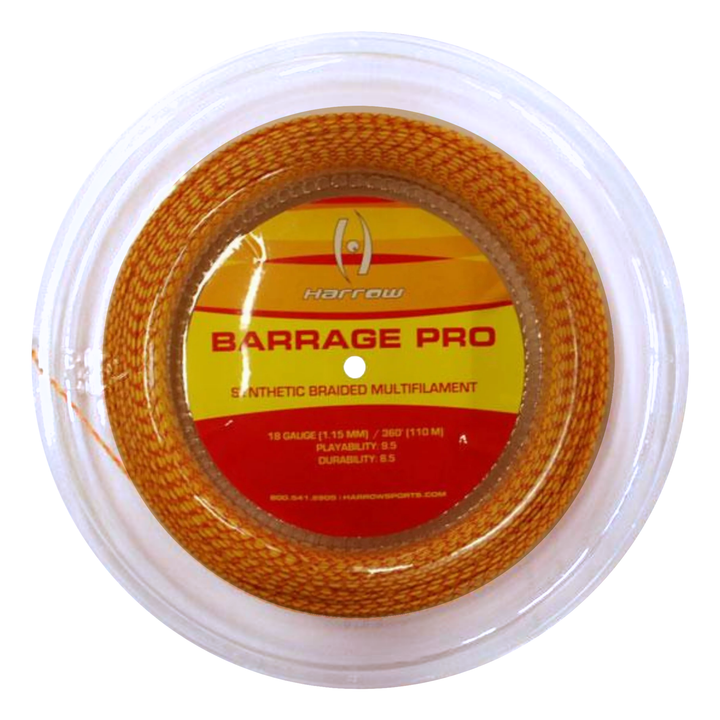 Barrage Pro Squash String, 18 Gauge, 360' Reel
