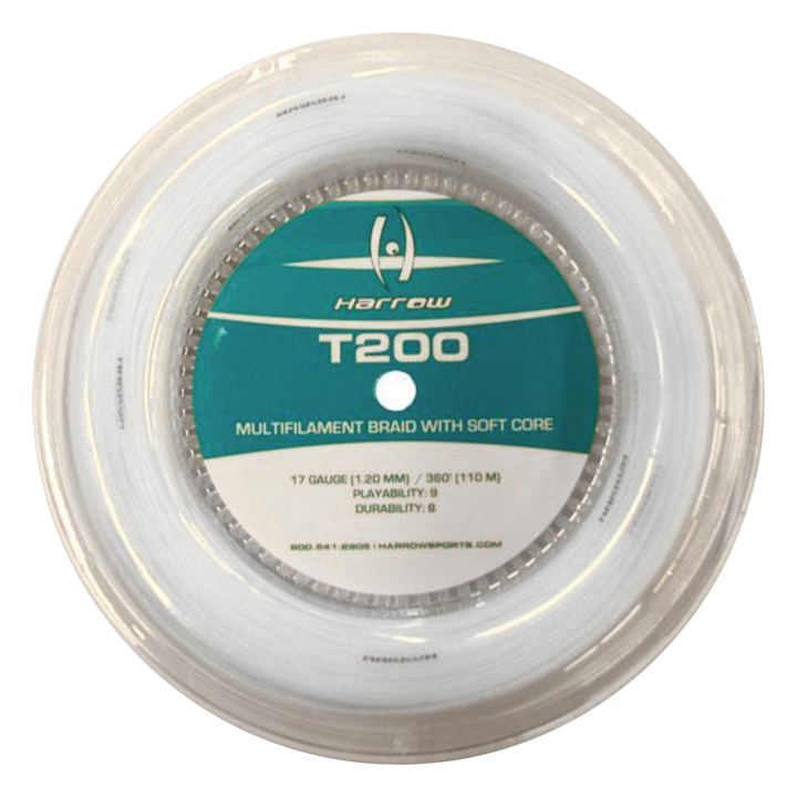 T200 Squash String, 17 Gauge, 360' Reel - Harrow Sports