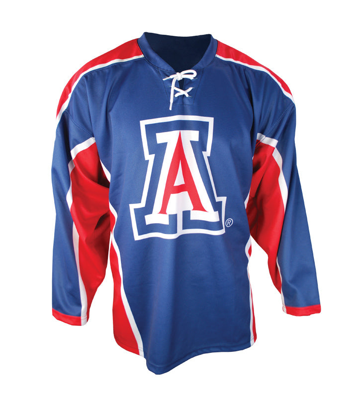 Custom Hockey Jerseys with A Team USA Twill Crest Adult Medium / (Number on Back and Sleeves) / Blue